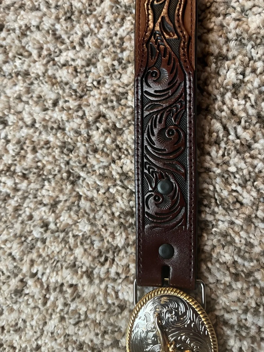 New Kids Leather Western Belt. 3D Belt Co. Brown Belt for youth. 18